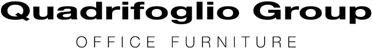Schwarzes Logo von Quadrfoglio Group OFFICE FURNIURE